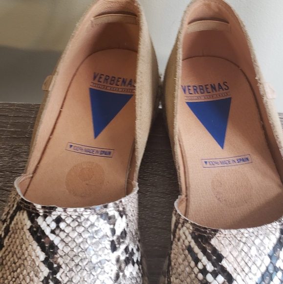 NWT Verbenas Suede and Snakeskin Detail Espadrille - Picture 6 of 6